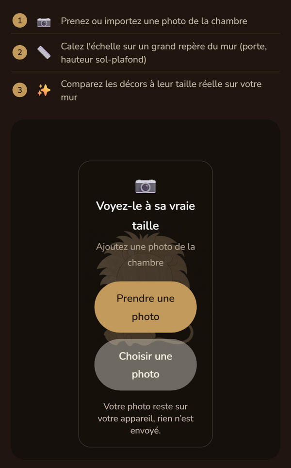 Prenez ou importez une photo du mur