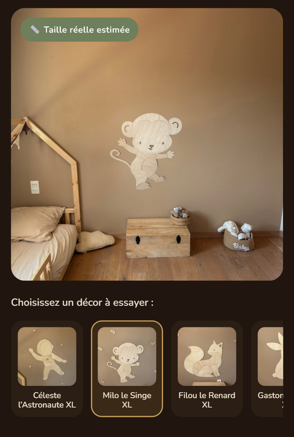Le décor s'affiche à sa taille réelle