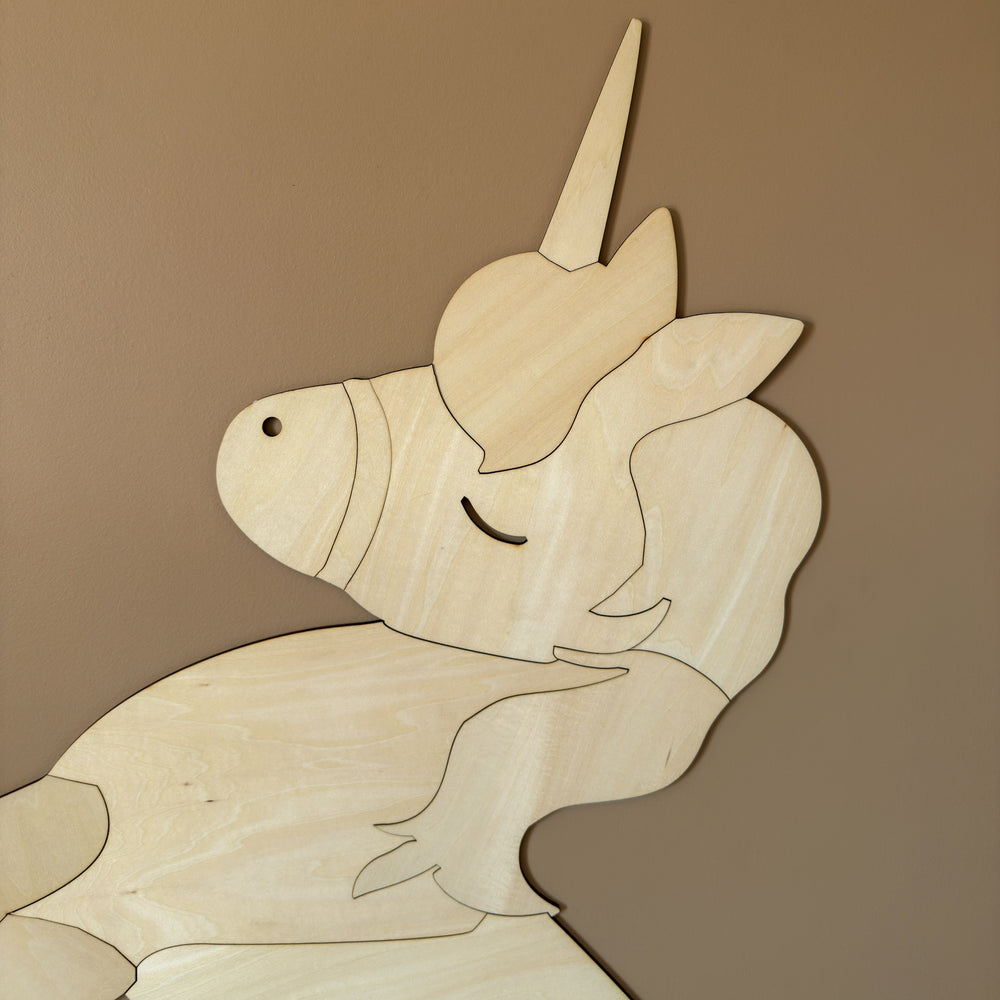 Luna la Licorne XL — décor mural en bois, vue 4