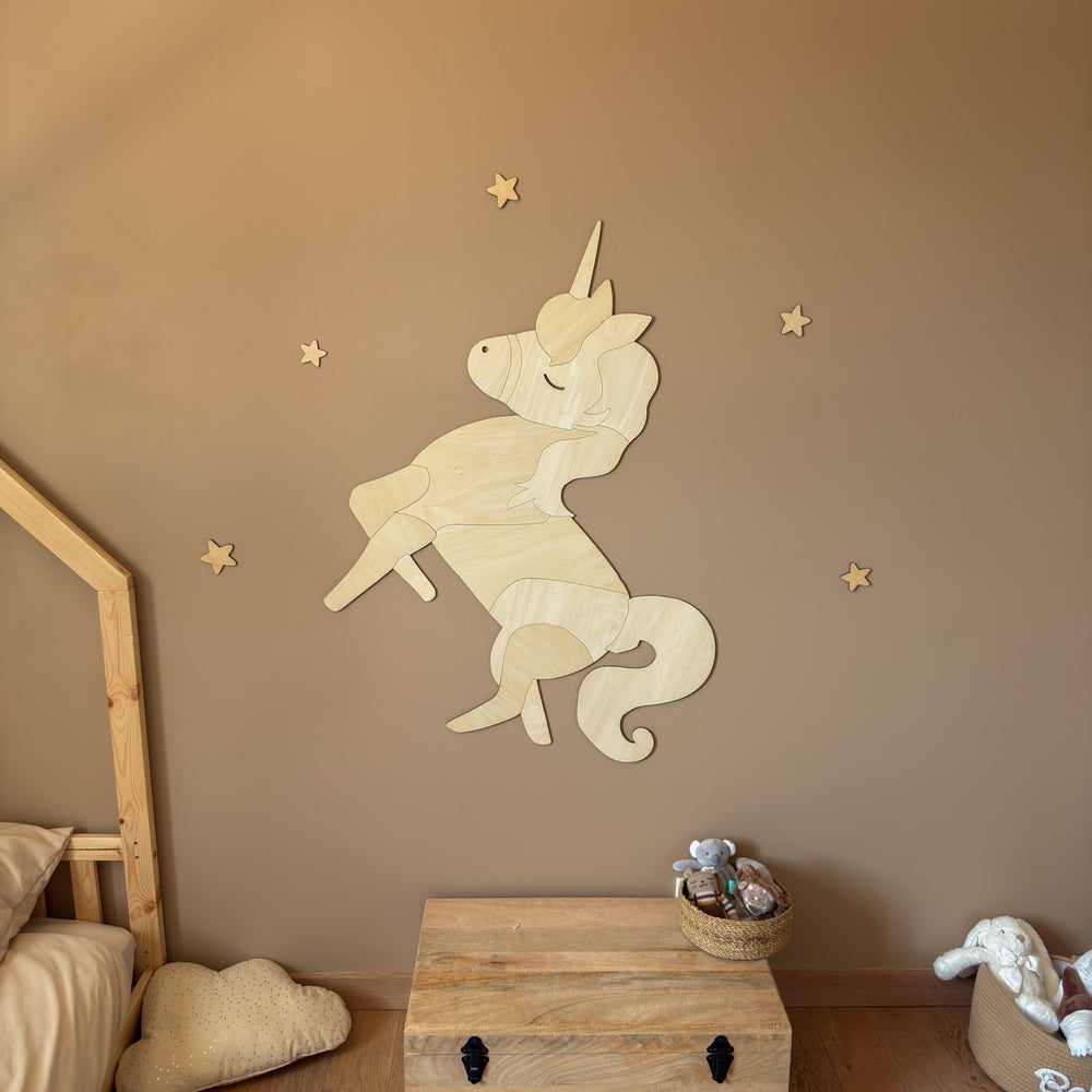 Luna la Licorne XL — décor mural en bois, vue 3
