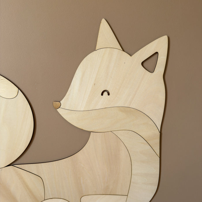 Filou le Renard XL — décor mural en bois, vue 4