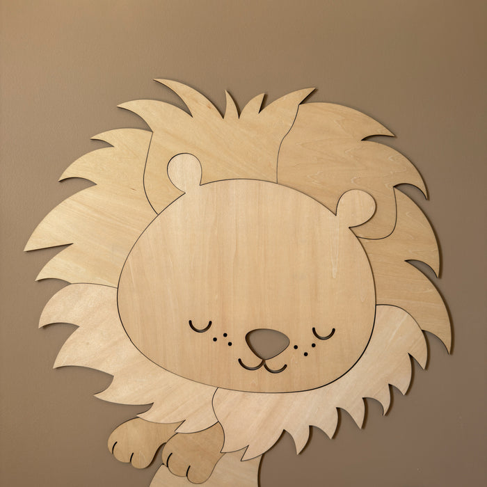 Décoration lion en bois Baby in Wood
